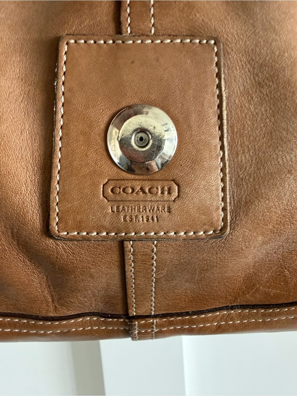 COACH Soho Brown Leather Buckle-Flap 9550 Vintage Shoulder Bag - Picture 3 of 12